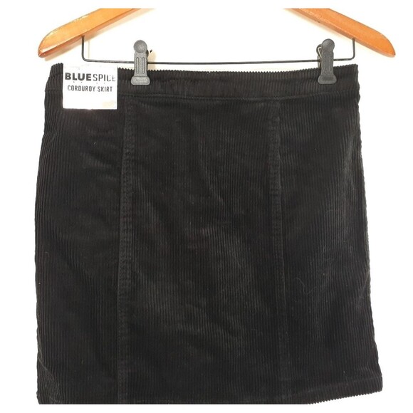 BLUE SPICE High Waist black CORDUROY SKIRT Size 7 - Picture 3 of 4